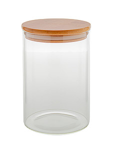 Skleněná dóza s bambusovým víčkem, 1l