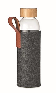 Sklenená fľaša na pitie 500ml, s RPET rukávom