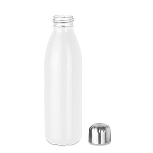 Skleněná láhev na pití, 650ml, bílá