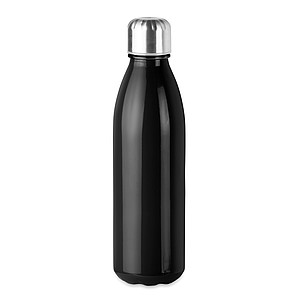 Skleněná láhev na pití, 650ml, černá