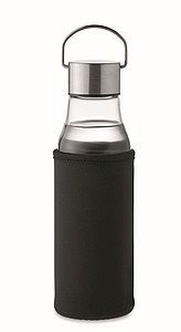Skleněná láhev na pití s nerezovým víčkem, 500ml