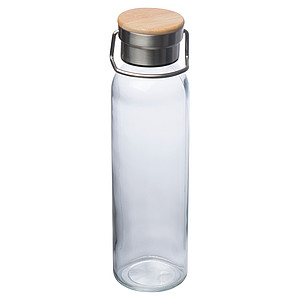 Skleněná láhev s neoprénovým rukávem, objem 600 ml, námořní modrá