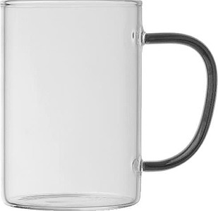 Skleněný hrneček, 250 ml,černá