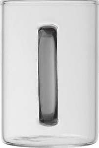 Skleněný hrneček, 250 ml,černá