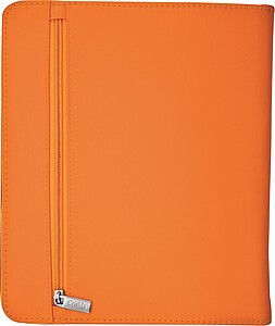 Sloha A5 na zip s blokem a místem pro tablet, oranžová
