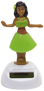 Solárna hula hula tanečnica so zelenou sukňou