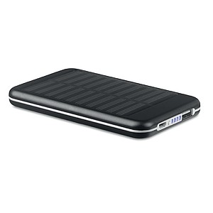 Solárna power banka 4000 mAh, čierna