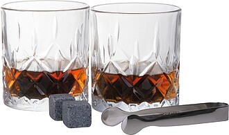 Souprava na whiskey, béžová