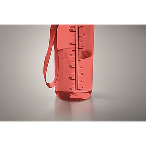 Športová fľaša na vodu, 700 ml, červená