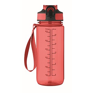 Športová fľaša na vodu, 700 ml, červená