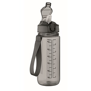 Športová fľaša na vodu, 700 ml, sivá
