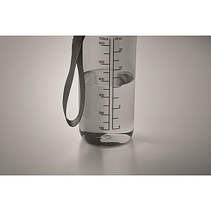 Športová fľaša na vodu, 700 ml, sivá