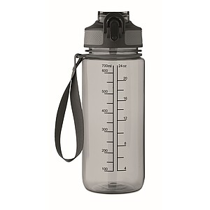 Športová fľaša na vodu, 700 ml, sivá