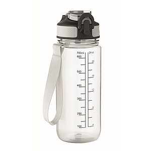 Športová fľaša na vodu, 700 ml, transparentná
