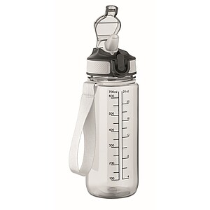 Športová fľaša na vodu, 700 ml, transparentná