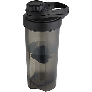 Športová fľaša s mixovacou guľôčkou 700 ml, čierna