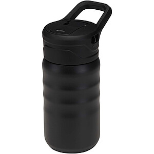 Sportovní láhev Knox 350 ml RCS z recyklované nerezové oceli s dvojitou stěnou a sklopnou slámkou, černá