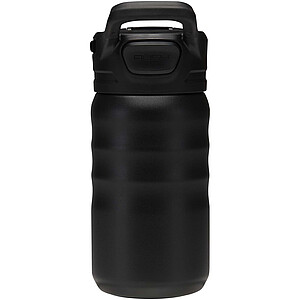 Sportovní láhev Knox 350 ml RCS z recyklované nerezové oceli s dvojitou stěnou a sklopnou slámkou, černá