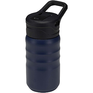 Sportovní láhev Knox 350 ml RCS z recyklované nerezové oceli s dvojitou stěnou a sklopnou slámkou, námořní modrá