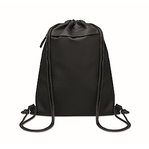 Stahovací batoh z 600D RPET, černá