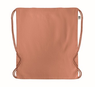 Stahovací batoh z organické bavlny, oranžový