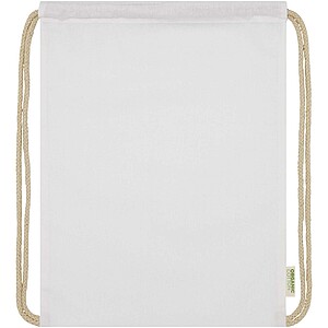Stahovací batoh z organického materiálu, bílá