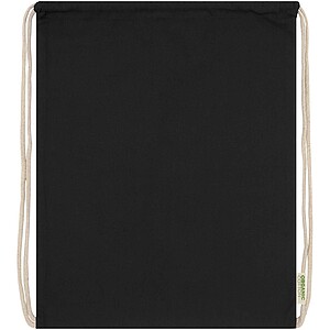 Stahovací batoh z organického materiálu, černá
