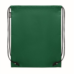 Stahovací batoh z RPET, tmavě zelená