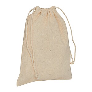 Stahovací bavlněný batoh, béžová