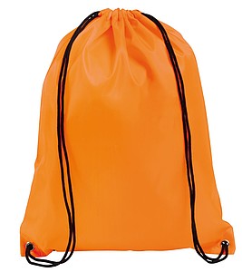 Stahovací pytlík s černou šňůrkou, oranžový