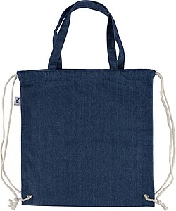 Stahovcí batoh z recyklovaného denimu, modrá