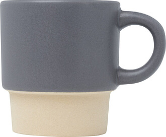 Stohovatelný šálek na espresso s keramickým dnem 130 ml, šedá