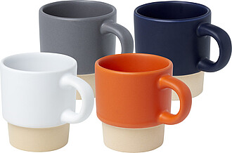 Stohovatelný šálek na espresso s keramickým dnem 130 ml, šedá