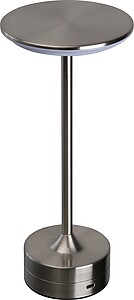 Stolná lampa z nehrdzavejúcej ocele, sivá