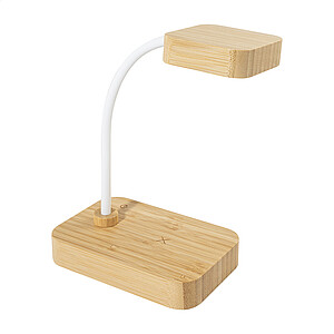 Stolní lampa s bezdrátovou nabíječkou, přírodní