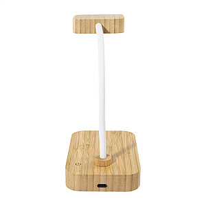 Stolní lampa s bezdrátovou nabíječkou, přírodní