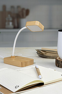 Stolní lampa s bezdrátovou nabíječkou, přírodní