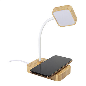 Stolní lampa s bezdrátovou nabíječkou, přírodní