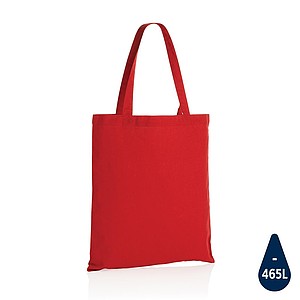 Štvorcová nákupná taška Impact AWARE™ z recyklovanej bavlny 145g, červená