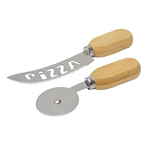 Súprava na krájanie pizze, hnedá