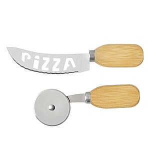 Súprava na krájanie pizze, hnedá