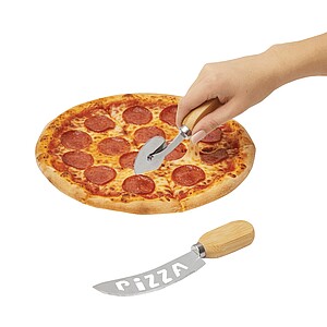 Súprava na krájanie pizze, hnedá