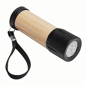 Svítilna s 9LED, bambusové tělo