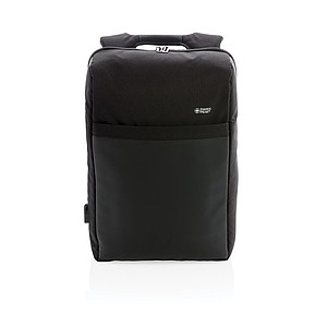Swiss Peak nedobytný RFID & USB batoh, čierna