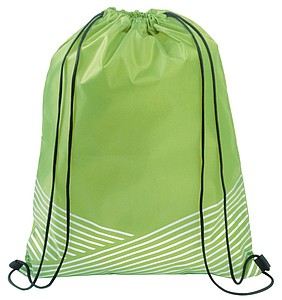 TAGAMOS Stahovací batoh s reflexními proužky, zelená - batoh s potiskem