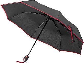 TANOAR Skladací automatický dáždnik s červeným lemom