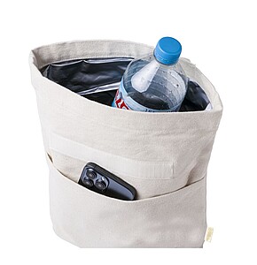 TANRIA Rolovací chladicí taška z recyklované bavlny, béžová