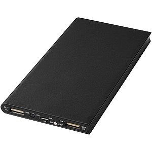 Tenká hliníková powerbanka 8000 mAh, čierna