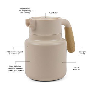 Termo džbán 1200ml, béžová