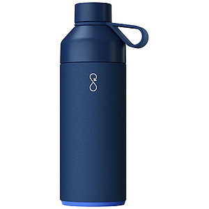 Termo láhev na pití, 1l, z recyklovaných materiálů, modrá